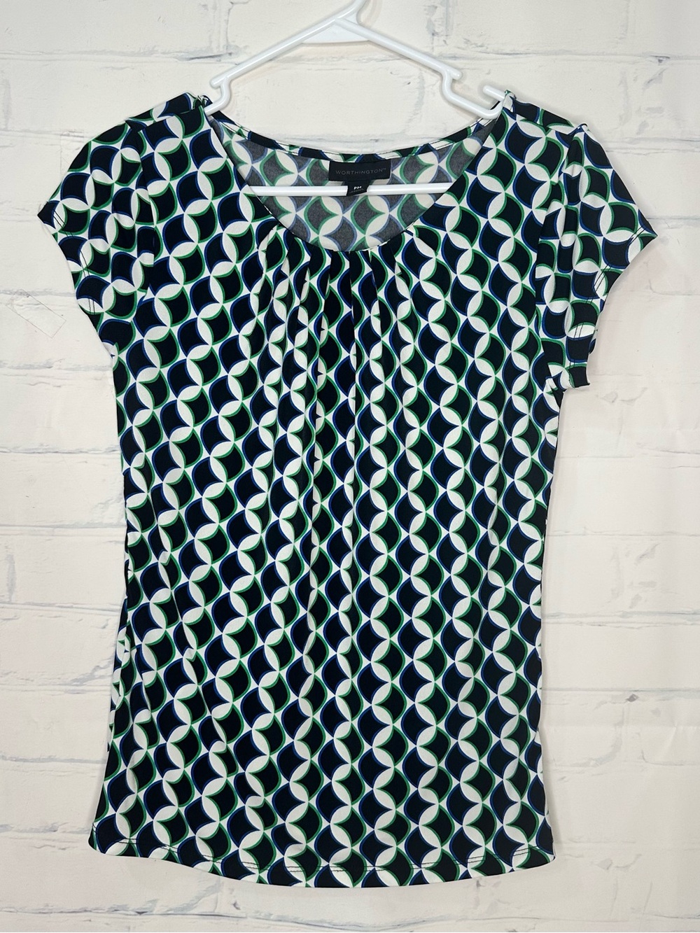 Women’s Worthington Small‎ Petite Multi Color Short Sleeve Top